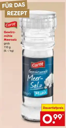 Netto Marken-Discount Carat gewürzmühle meersalz grob Angebot