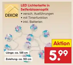 Netto Marken-Discount Dekor led lichterkette in seifenblasenoptik Angebot