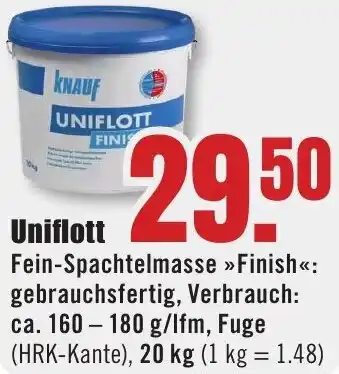 B1 Discount Baumarkt KNAUF Uniflott Angebot