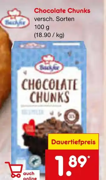 Netto Marken-Discount Chocolate chunks Angebot