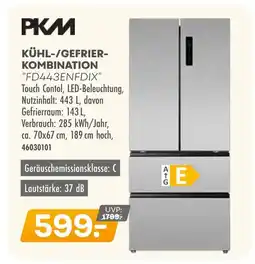 Möbel Kraft Pkm kühl-/gefrier-kombination fd443enfdix Angebot