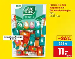 Netto Marken-Discount Ferrero tic tac megabox mit 60 mini-packungen Angebot