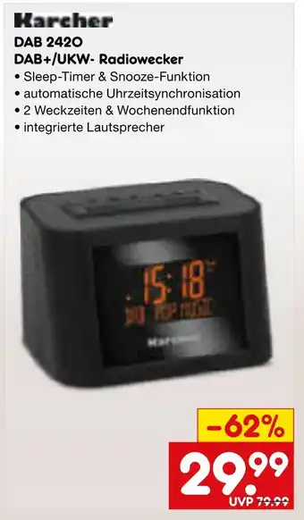 Netto Marken-Discount Karcher dab 2420 dab+/ukw- radiowecker Angebot
