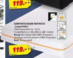Höffner Komfortschaum-matratze langschläfer Angebot