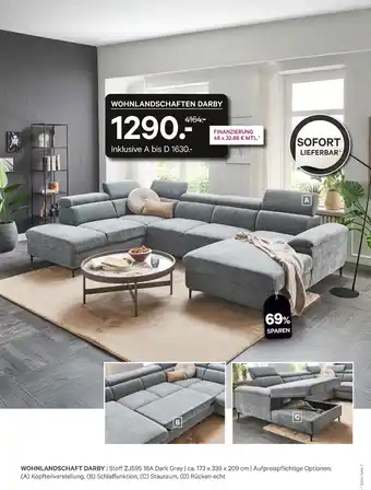 Kabs Polsterwelt Wohnlandschaften darby Angebot