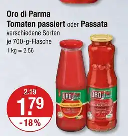 V Markt Oro di parma tomaten passiert Angebot