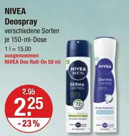 V Markt Nivea deospray derma control Angebot