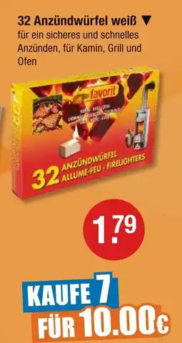 V Markt Favorit 32 anzündwürfel weiß Angebot