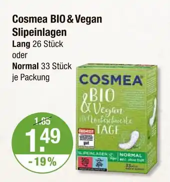 V Markt Cosmea bio & vegan slipeinlagen lang Angebot