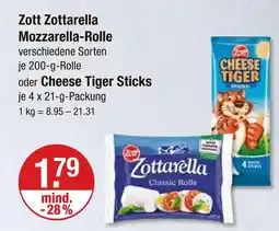 V Markt Zott zottarella mozzarella-rolle Angebot