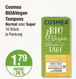 V Markt Cosmea bio&vegan tampons normal Angebot