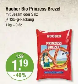 V Markt Huober bio prinzess brezel mit sesam Angebot