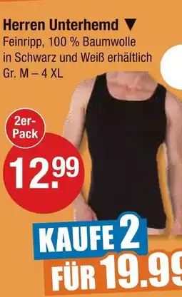 V Markt Herren unterhemd feinripp Angebot