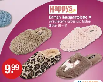 V Markt Happys damen hauspantolette - beige Angebot