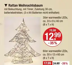 V Markt Rattan weihnachtsbaum Angebot