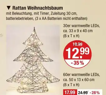 V Markt Rattan weihnachtsbaum Angebot