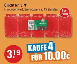V Markt Bolsius öllicht nr. 3 rot Angebot