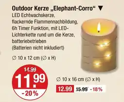 V Markt Outdoor kerze „elephant-corro“ Angebot