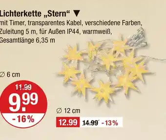 V Markt Lichterkette „stern“ Angebot