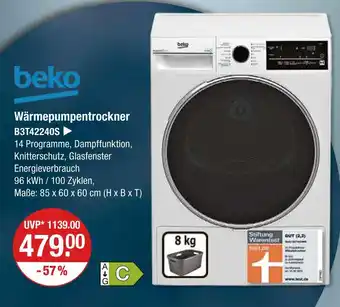 V Markt Beko wärmepumpentrockner Angebot