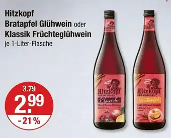 V Markt Hitzkopf bratapfel glühwein Angebot
