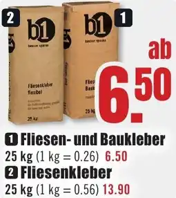 B1 Discount Baumarkt b1 Fliesen- und Baukleber Angebot