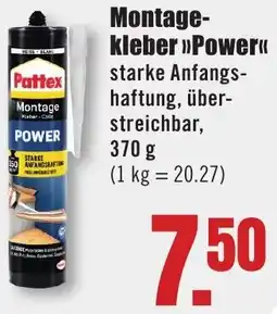 B1 Discount Baumarkt Pattex Montagekleber Power Angebot