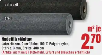 B1 Discount Baumarkt Nadelfilz Malta Angebot