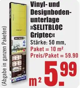 B1 Discount Baumarkt Vinyl- und Designbodenunterlage SELITBLOC Griptec Angebot