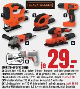 B1 Discount Baumarkt BLACK+DECKER Elektro-Werkzeuge Angebot