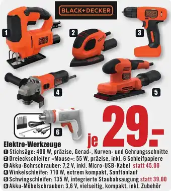 B1 Discount Baumarkt BLACK+DECKER Elektro-Werkzeuge Angebot