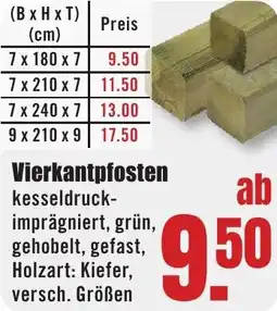 B1 Discount Baumarkt Vierkantpfosten Angebot