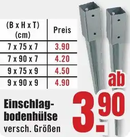 B1 Discount Baumarkt Einschlagbodenhülse Angebot