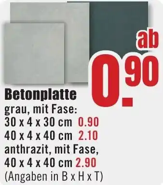 B1 Discount Baumarkt Betonplatte Angebot