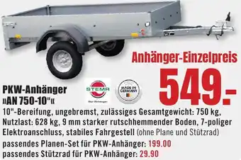 B1 Discount Baumarkt PKW-Anhänger AN 750-10" Angebot