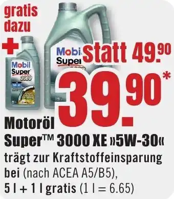 B1 Discount Baumarkt Motoröl Super 3000 XE 5W-30 Angebot