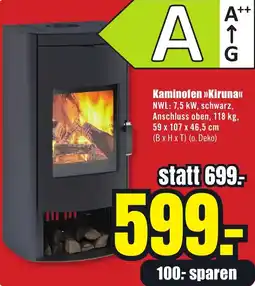 B1 Discount Baumarkt Kaminofen Kiruna Angebot