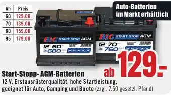 B1 Discount Baumarkt Start-Stopp-AGM-Batterien Angebot
