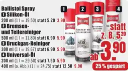 B1 Discount Baumarkt Ballistol Spray Silikon-Öl Angebot