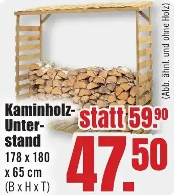 B1 Discount Baumarkt Kaminholz Unterstand Angebot