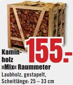 B1 Discount Baumarkt Kaminholz Mix Raummeter Angebot