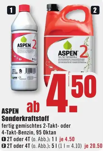 B1 Discount Baumarkt ASPEN Sonderkraftstoff Angebot