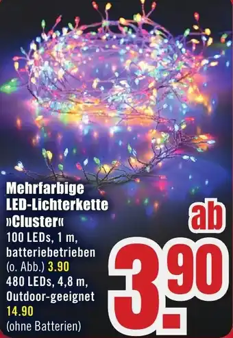 B1 Discount Baumarkt Mehrfarbige LED-Lichterkette Cluster Angebot