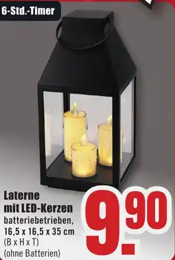 B1 Discount Baumarkt Laterne mit LED-Kerzen Angebot