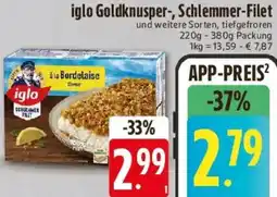 E-Center iglo Goldknusper-, Schlemmer-Filet Angebot