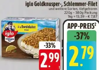 E-Center iglo Goldknusper-, Schlemmer-Filet Angebot
