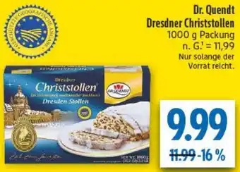 diska Dr. Quendt Dresdner Christstollen Angebot