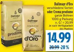diska Dallmayr d'Oro oder Crema prodomo Angebot