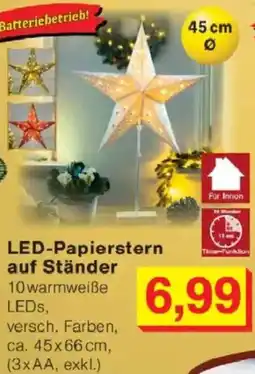Jawoll LED-Papierstern auf Ständer Angebot