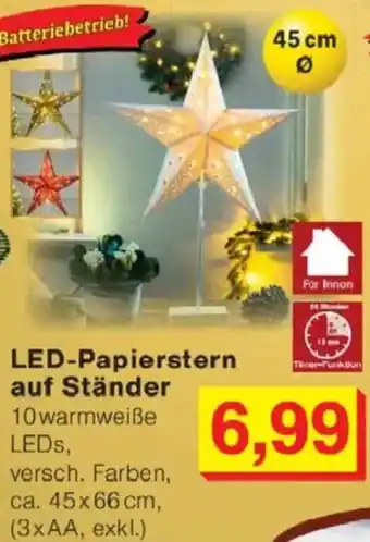 Jawoll LED-Papierstern auf Ständer Angebot